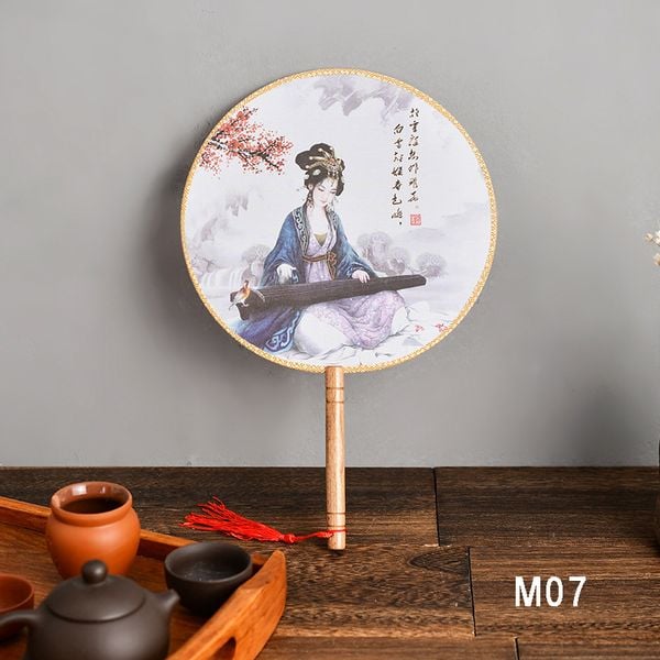 Quạt cổ phong tranh thuỷ mặc