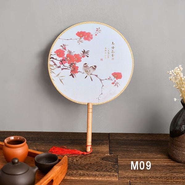 Quạt cổ phong tranh thuỷ mặc