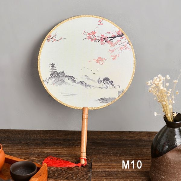 Quạt cổ phong tranh thuỷ mặc