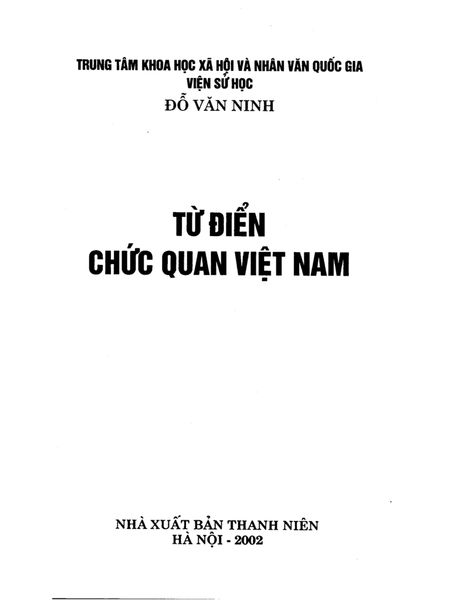 Từ Điển CHÚC QUAN Việt Nam