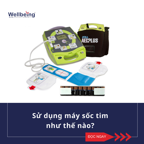 Sử dụng máy khử rung tim/máy sốc tim/máy AED như thế nào?