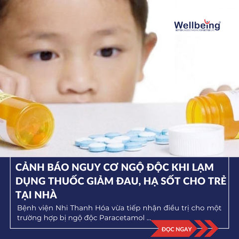 CẢNH BÁO NGUY CƠ NGỘ ĐỘC KHI LẠM DỤNG THUỐC GIẢM ĐAU, HẠ SỐT CHO TRẺ TẠI NHÀ