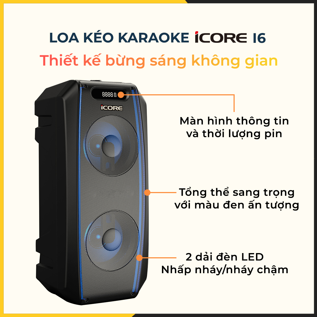 Loa Karaoke iCore i6 chính hãng giá rẻ – Phụ Kiện Số Hoá