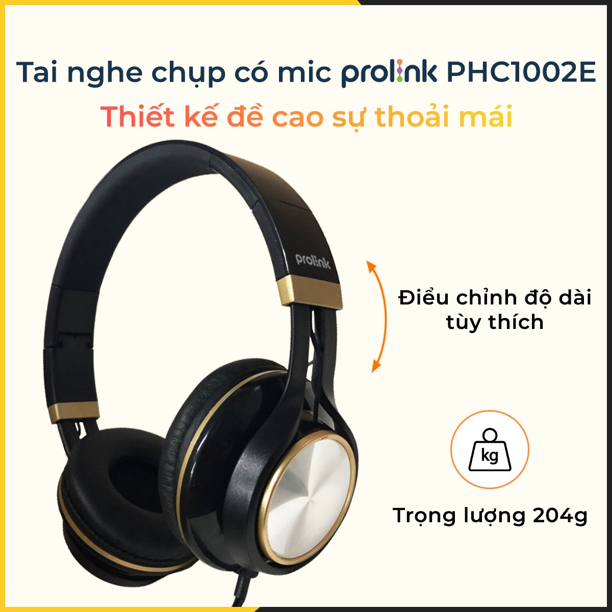 Tai nghe chụp tai có mic Prolink PHC1002E