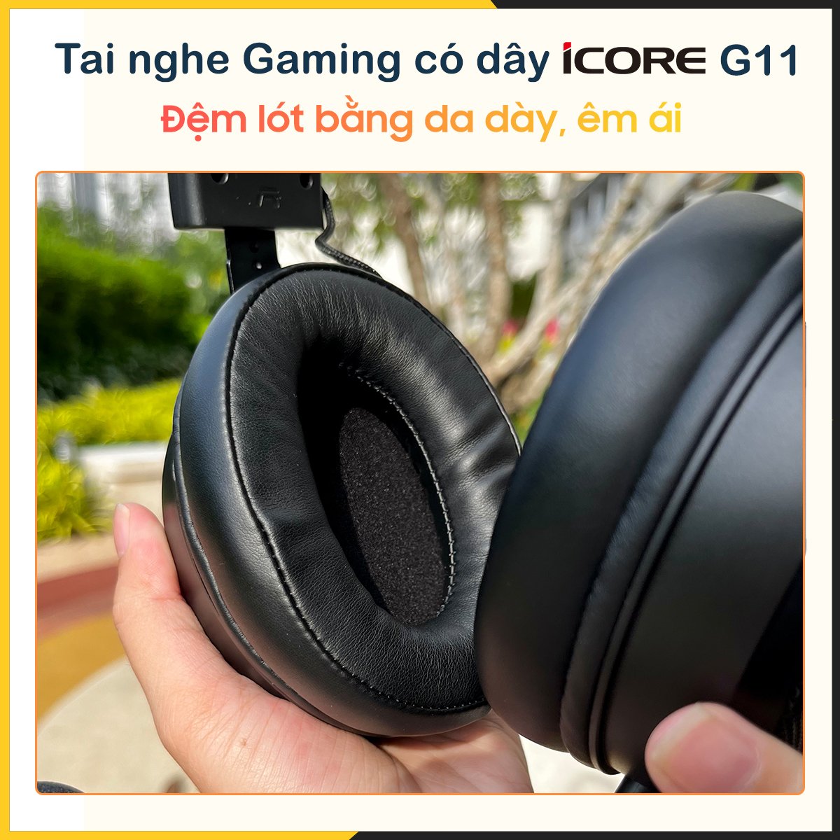 Tai nghe chụp tai Gaming có dây iCore G11