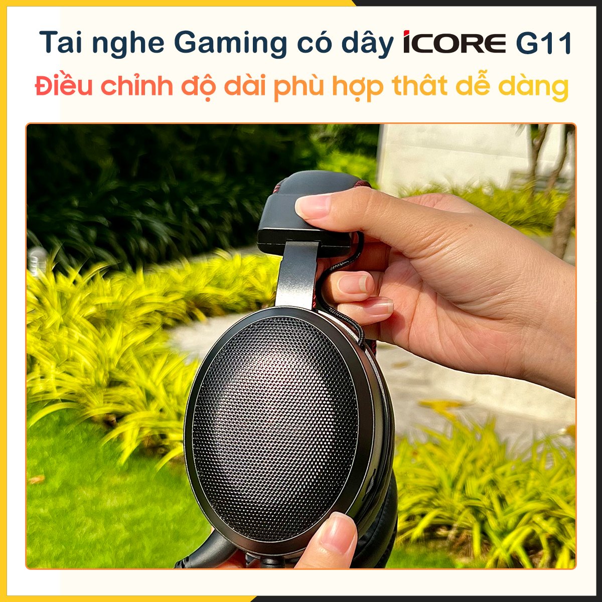Tai nghe chụp tai Gaming có dây iCore G11