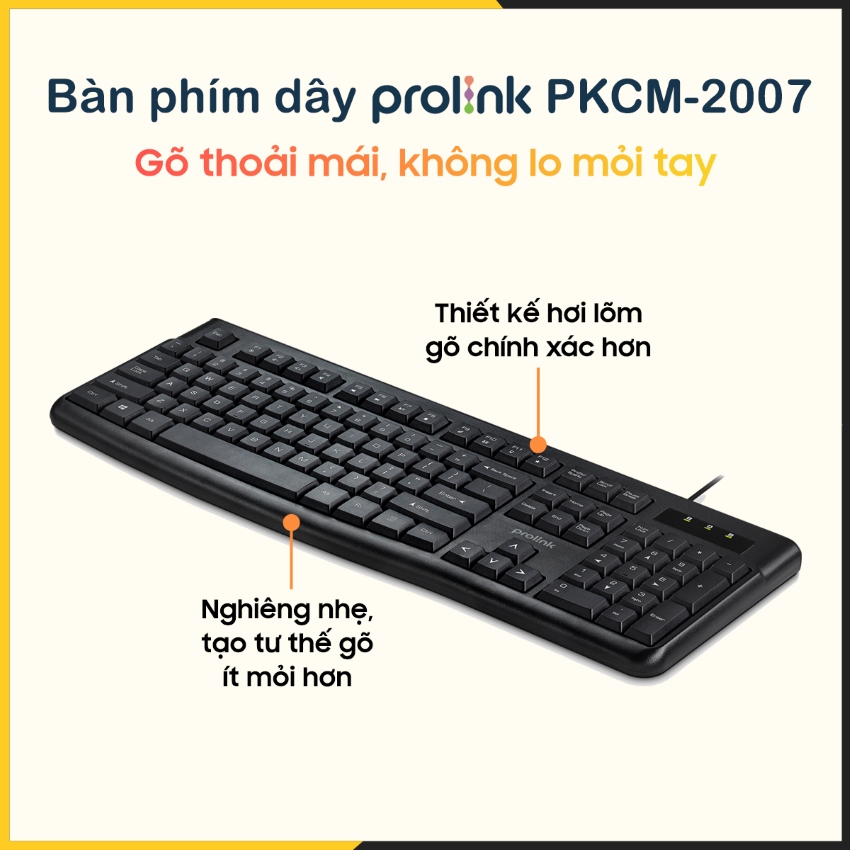 Bàn phím có dây Prolink PKCM-2007 | Ảnh 1