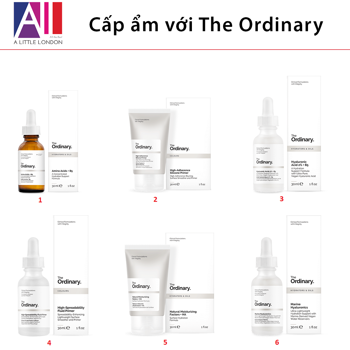 Cẩm nang sử dụng The Ordinary - Phần 6 Lựa chọn sản phẩm cấp ẩm/ dưỡng ẩm phù hợp