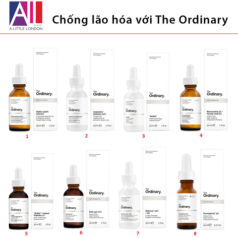 Cẩm nang sử dụng The Ordinary - Phần 4 Lựa chọn các sản phẩm chống lão hóa