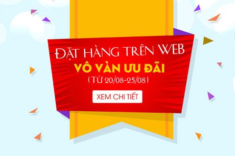 Đặt hàng trên website - Vô vàn ưu đãi