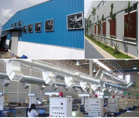 Thiết kế, thi công hệ thống thông gió, làm mát nhà xưởng công nghiệp tại Hưng Yên