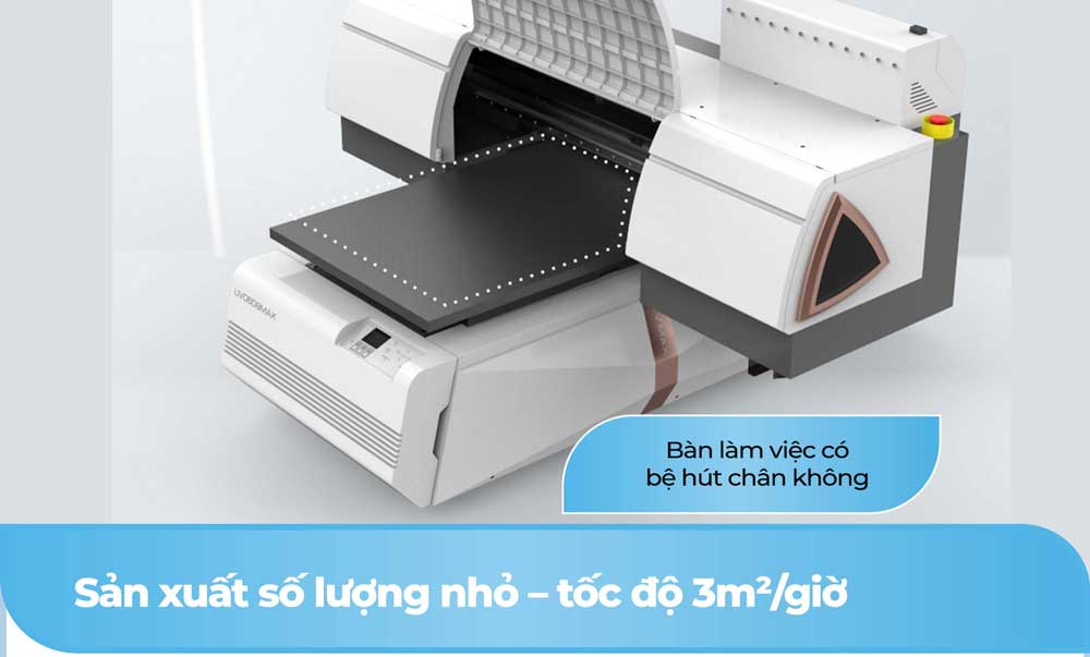 Sản xuất số lượng nhanh nhất trong phân khúc 60x90cm  – tốc độ 3m²/giờ