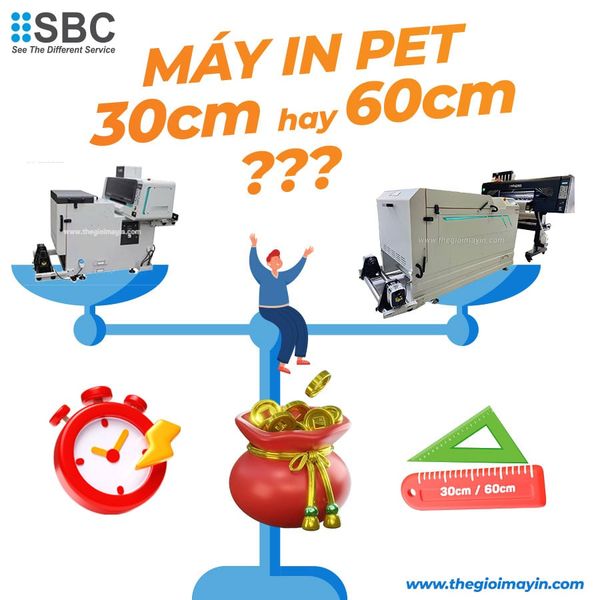 máy in PET 30cm hay máy in pet 60cm dùng trong in áo thun đồng phục, áo bóng đá