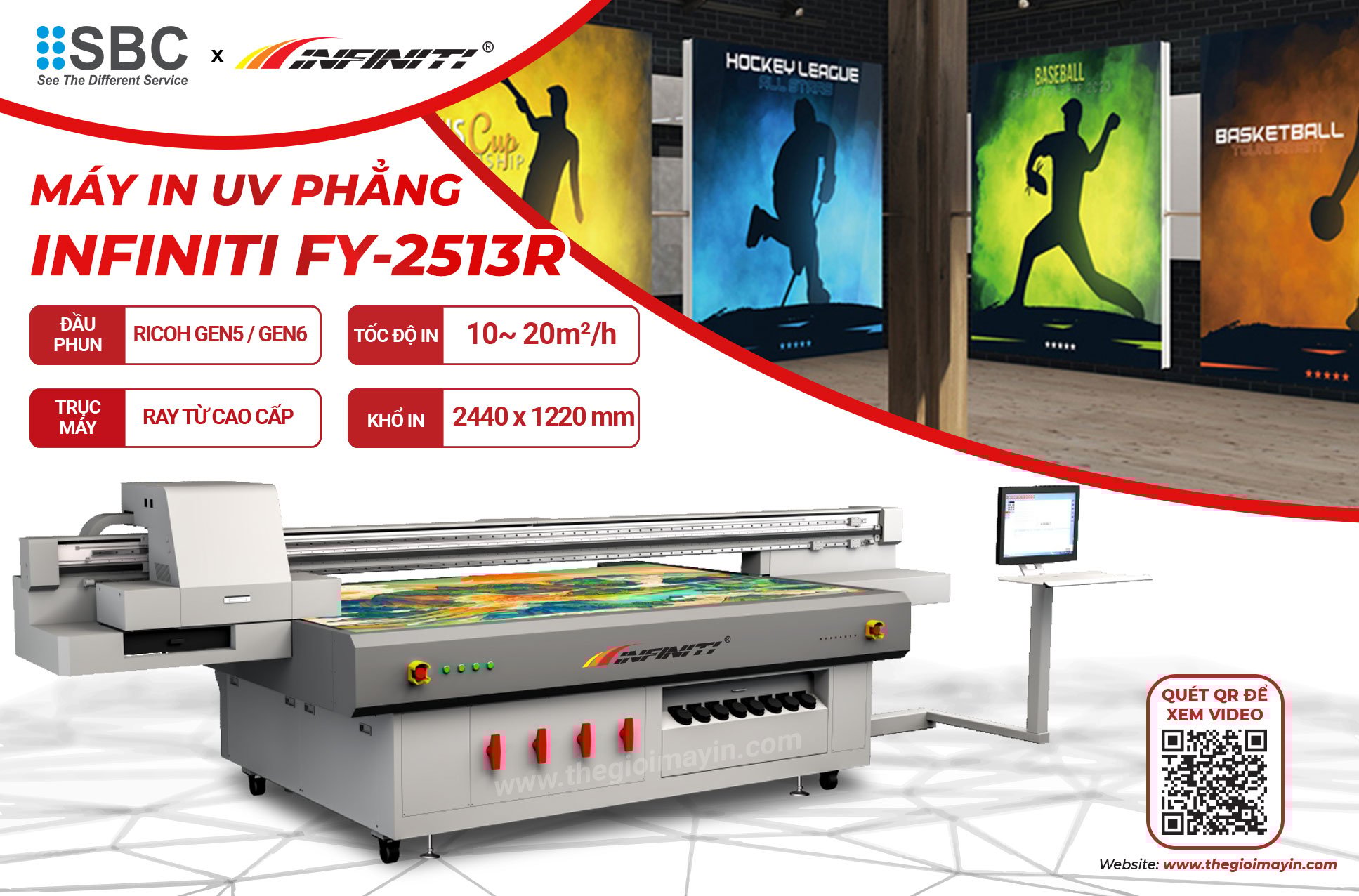 Máy in uv phẳng infiniti đầu ricoh gen