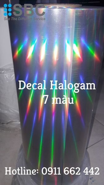 decal chuyển nhiệt 7 màu halogram hàn quốc