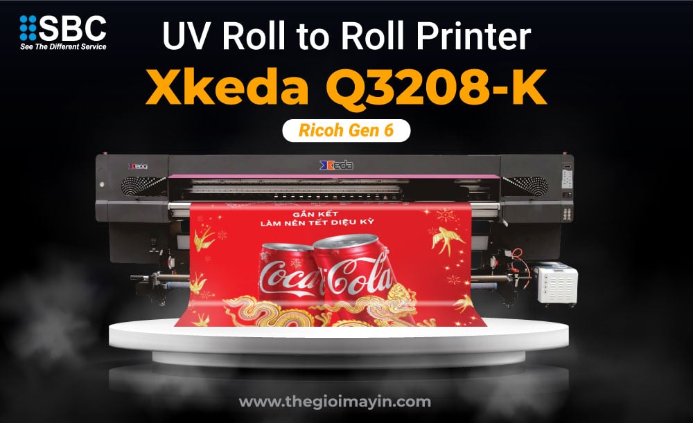 Máy in UV cuộn 3m2 xkeda đầu ricoh gen 6