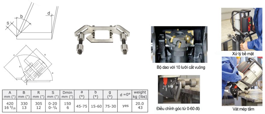 Máy vát mép tấm kim loại cứng TAG PMM200SS