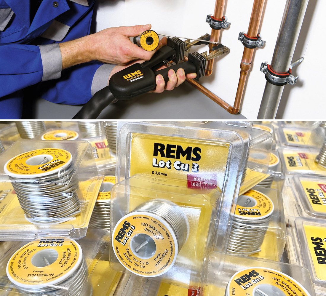 REMS Lot Cu 3: Cuộn dây thiếc cho máy hàn ống đồng 100% Germany