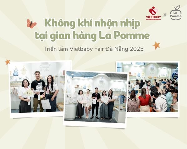 Không khí nhộn nhịp tại gian hàng La Pomme tại triển lãm VietBaby Fair Đà Nẵng 2025