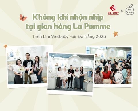 Không khí nhộn nhịp tại gian hàng La Pomme tại triển lãm VietBaby Fair Đà Nẵng 2025