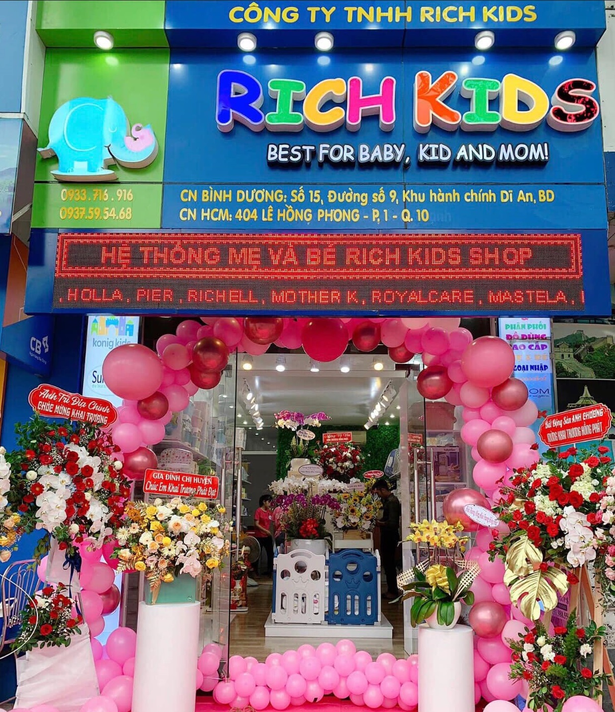 Cửa hàng Rich Kids	 Số 86 Đồng Nai, Phường 15, Quận 10, TP HCM SĐT: 0937595468