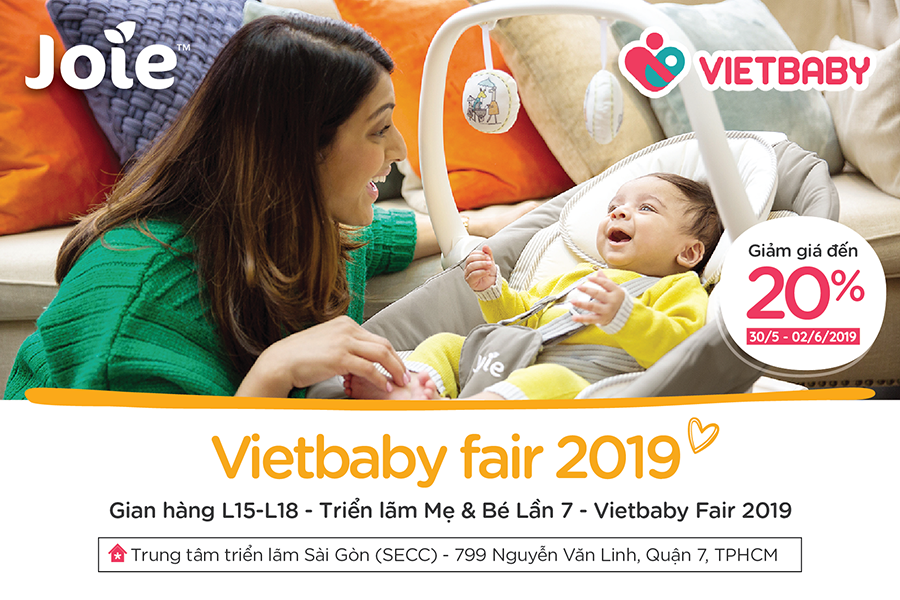 Joie tham gia Vietbaby Fair 2019 với chương trình giảm giá 20%