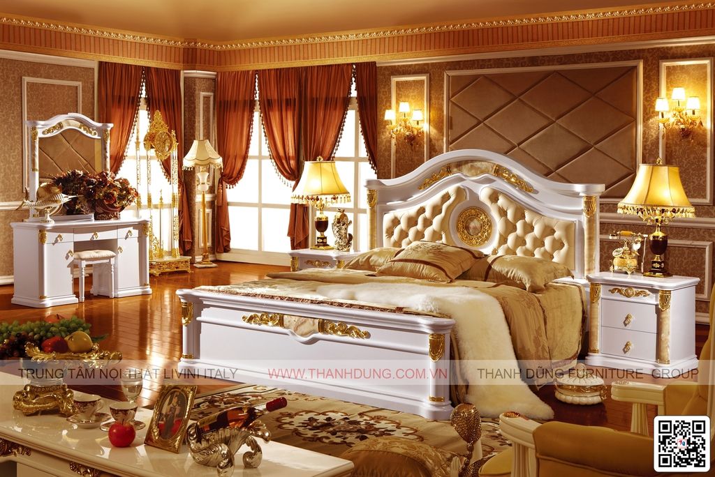 Mẫu giường tân cổ điển cao cấp hoàng gia