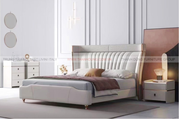 Giường ngủ giá rẻ phong cách Italy thiết kế trang nhã