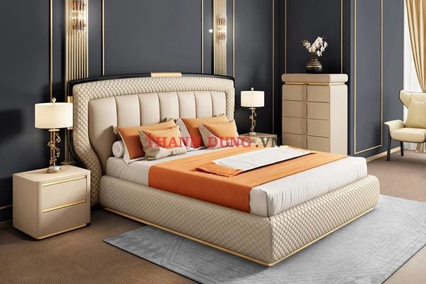 Bộ giường ngủ phong cách hiện đại đẹp tạo sự đồng bộ trong không gian