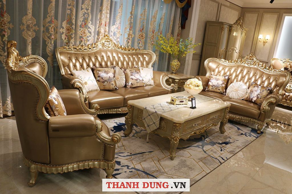 Ghế sofa hoàng gia tân cổ điển phù hợp với những không gian nào?