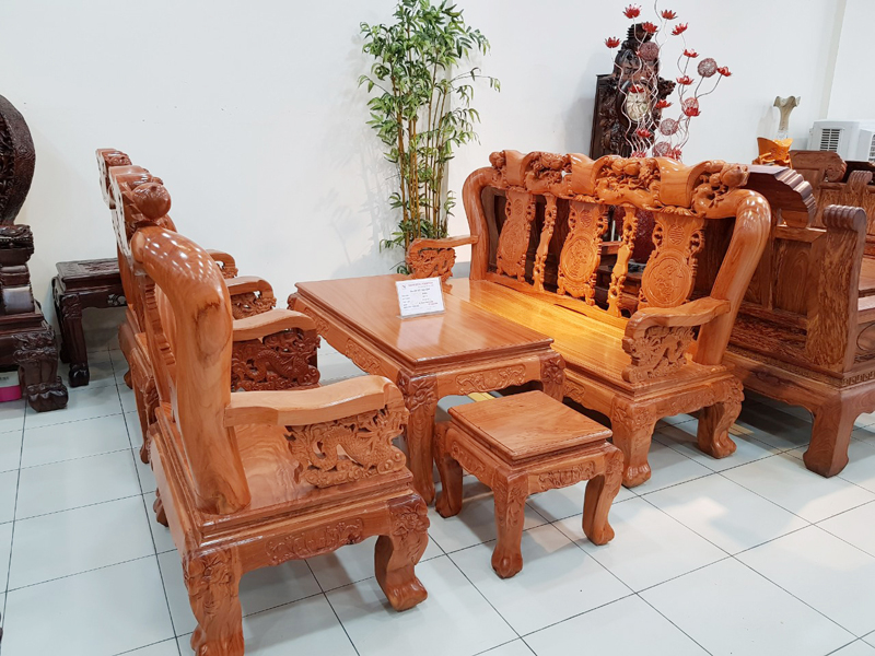 Salon gỗ Gõ Đỏ - Nội thất Thanh Dũng