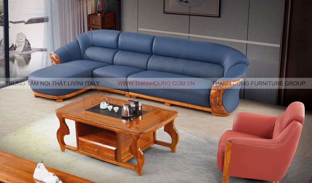 Mẫu sofa chữ L tân cổ điển cao cấp