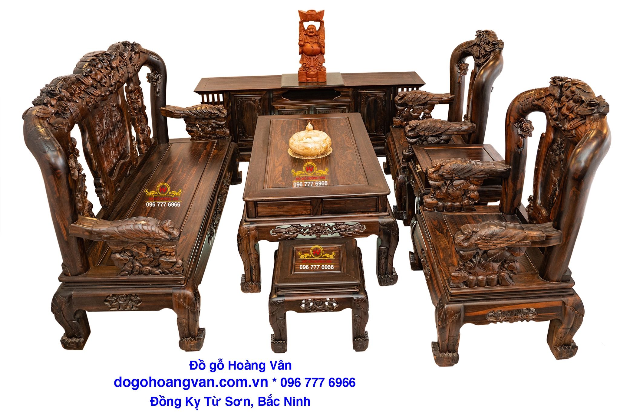 Bộ bàn ghế đồng kỵ Kiểu minh quốc Đào BG021 – Đồ gỗ Hoàng Vân