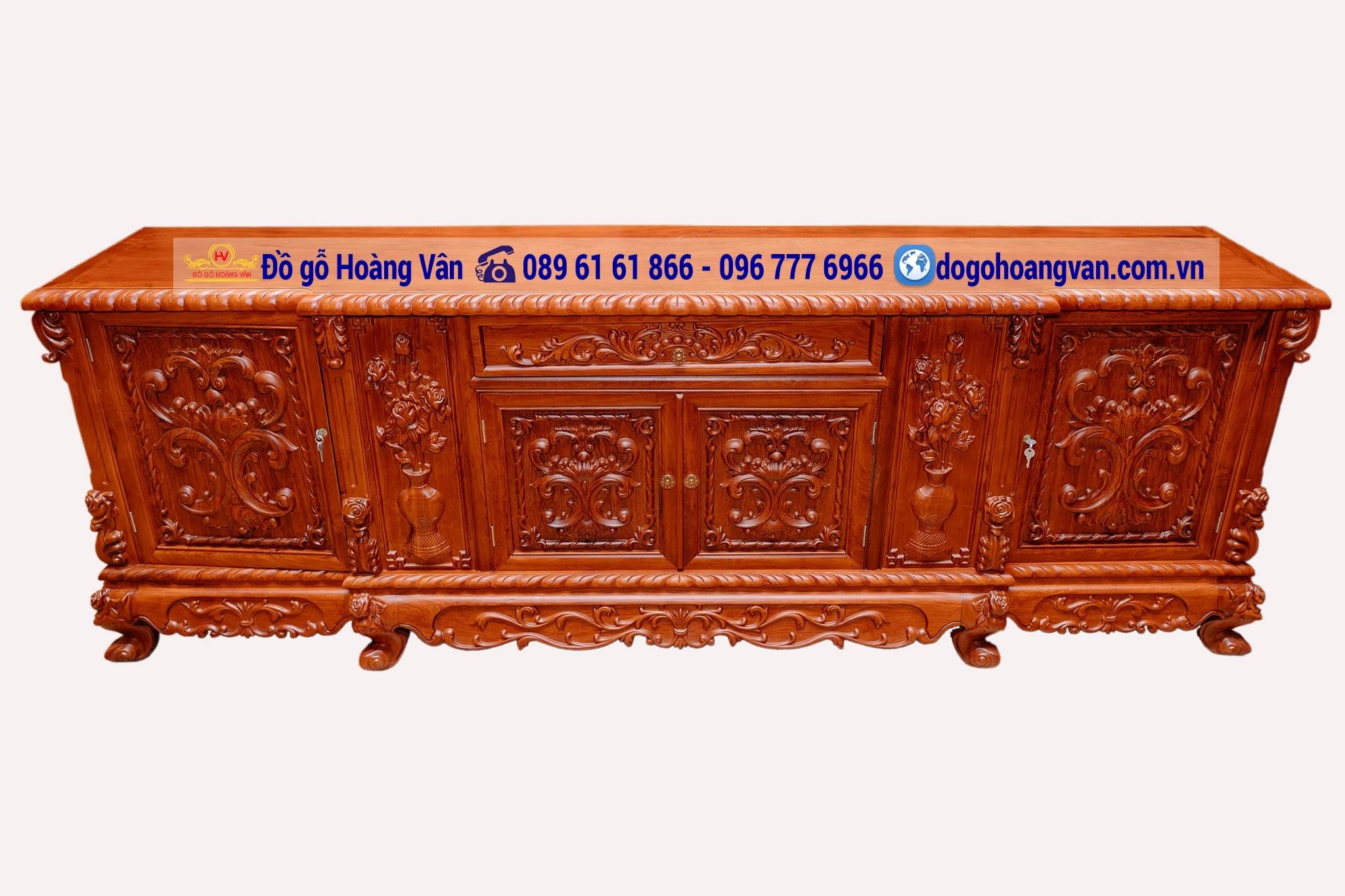 Mẫu Kệ Tivi Đẹp, Kệ Để Ti vi Phòng Khách K861 – Đồ gỗ Hoàng Vân