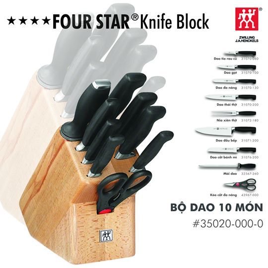 Bộ dao bếp Four Star 10 món