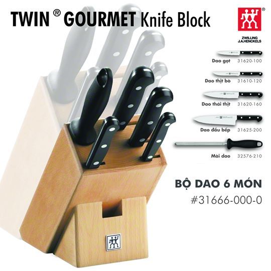 Bộ dao bếp Twin Gourmet 6 món của đức