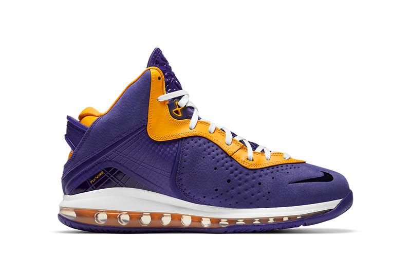 nike lebron 8 lakers on feet