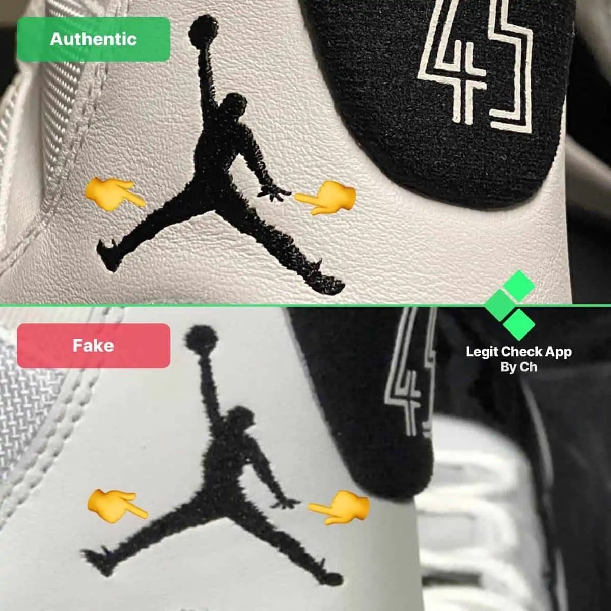 Air Jordan 11 Concord real và fake 