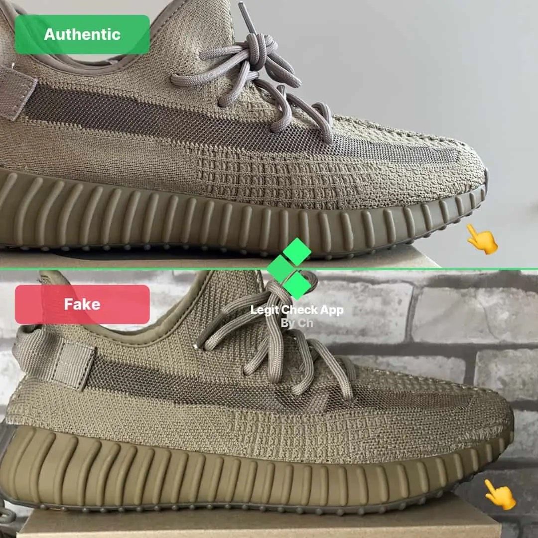 yeezy earth real vs fake