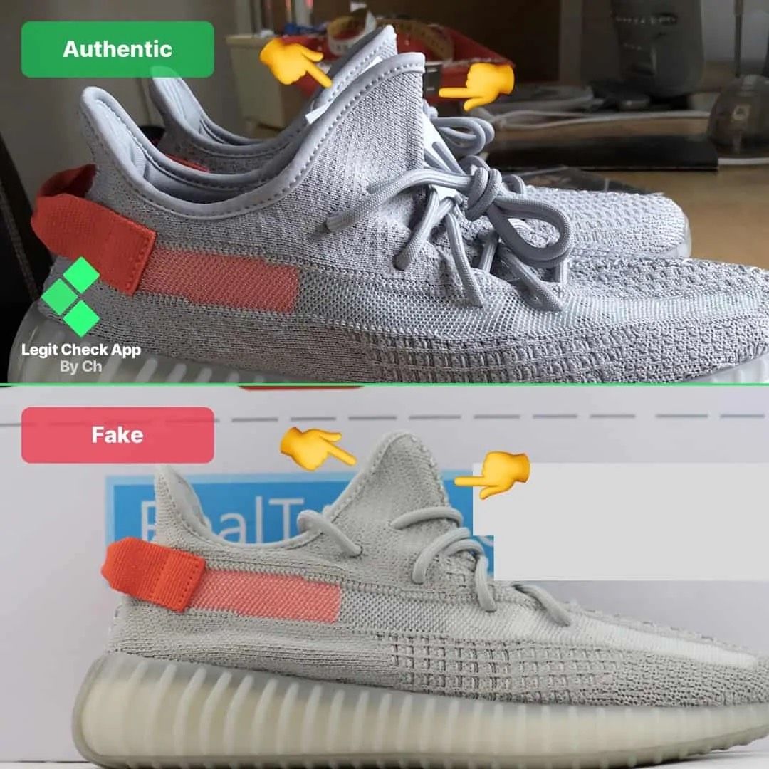 what's the difference between real yeezys and fake