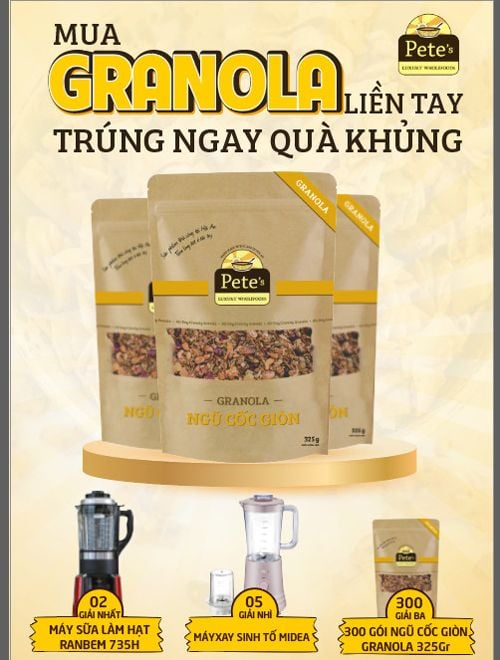 Chương trình Mua Granola liền tay, trúng ngay quà khủng