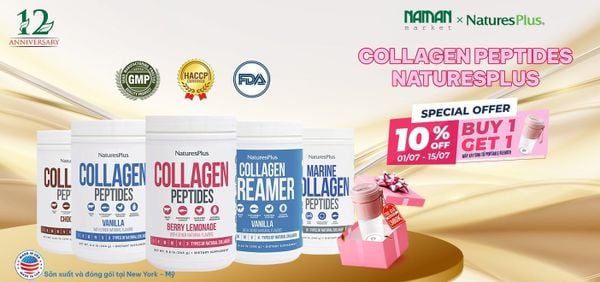 Ưu đãi cơn sốt làm đẹp ngày hè cùng Collagen Peptides Natures Plus
