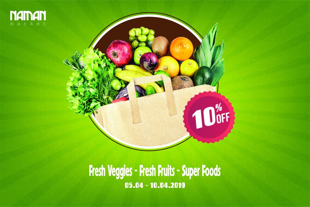 10% OFF ON FRESH VEGETABLES, FRESH FRUITS AND SUPERFOODS
