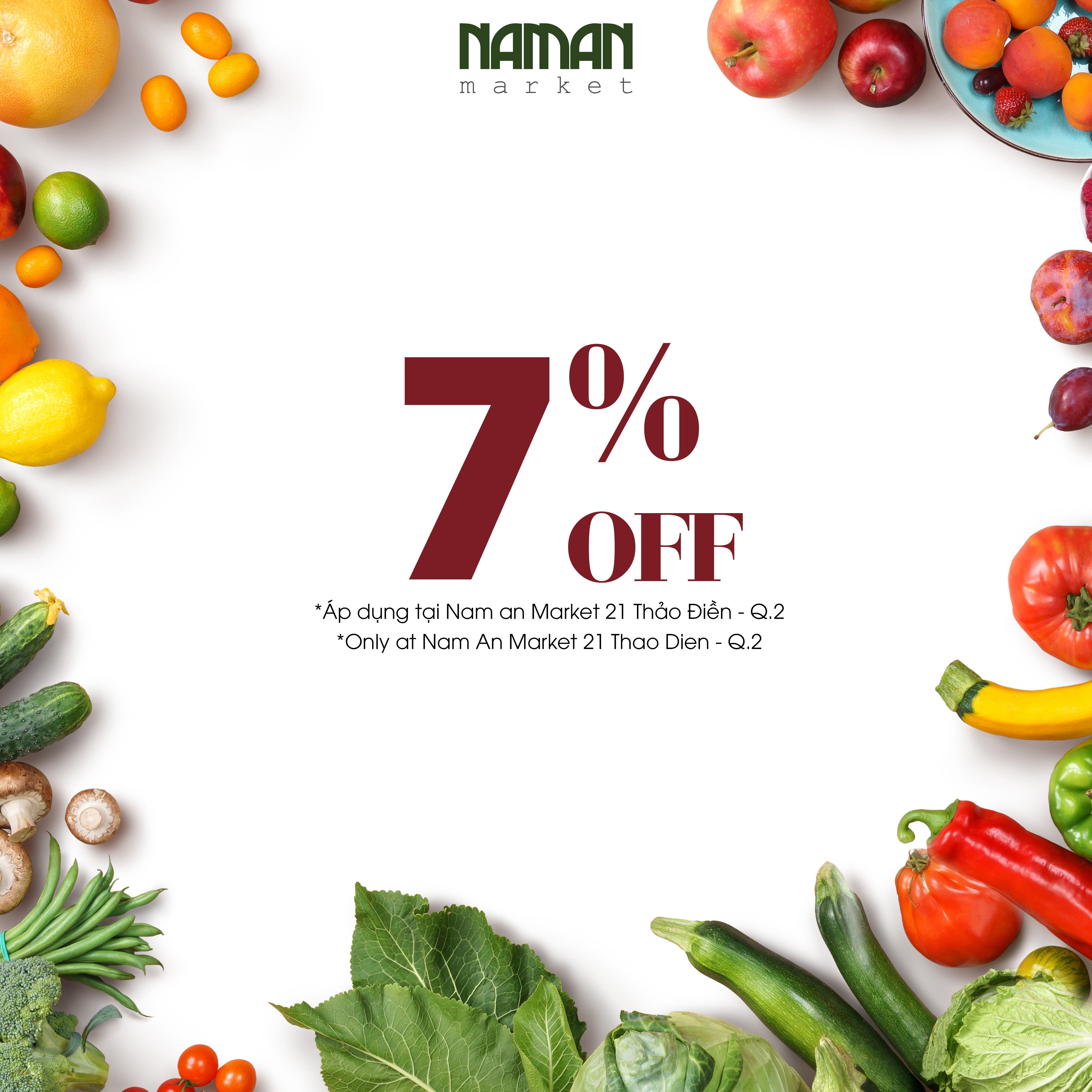 NAM AN MARKET 21 THAO DIEN – 7% OFF ALL PRODUCTS – Nam An Market