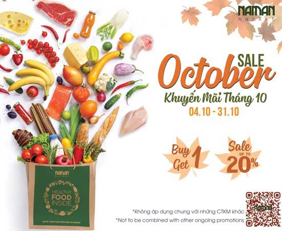 WELCOME THE FABULOUS OCTOBER WITH THE HEART-WARMING PROMOTIONS AT NAM AN MARKET!