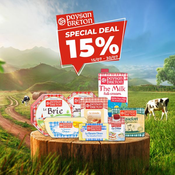 Ưu đãi giảm giá 15% cho các sản phẩm Paysan Breton (15/7 - 30/7/2023)