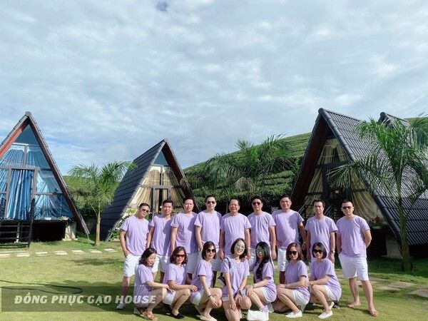 đồng phục teambuilding màu tím