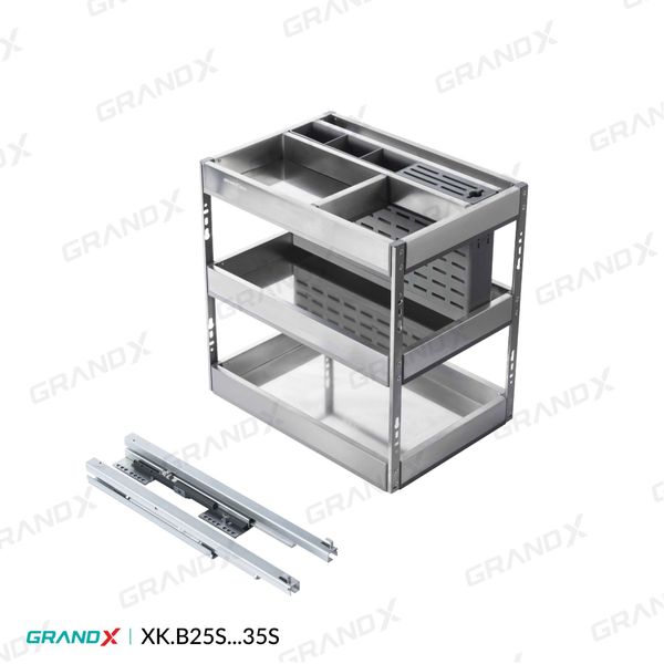 Giá dao thớt gia vị Grandx Sirius inox hộp