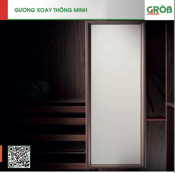 Phụ kiện tủ áo GROB - Gương xoay thông minh