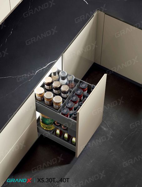 Giá dao thớt gia vị Grandx Titanium hợp kim nhôm